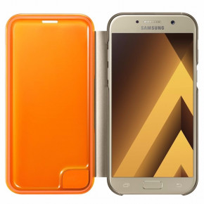  Samsung Neon Flip Cover EF-FA720PFEGRU Gold  Galaxy A7 (2017) 5