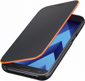    Samsung Neon Flip Cover, Black for A520 5