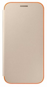    Samsung Neon Flip Cover, Gold for A520