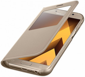    Samsung A520, S View Standing Cover (Gold) 4