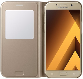    Samsung A520, S View Standing Cover (Gold) 5