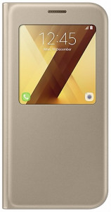    Samsung A720, S View Standing Cover (Gold)