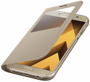    Samsung A720, S View Standing Cover (Gold) 5