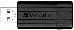  USB Verbatim PinStripe 8GB Black (49062)