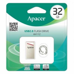 USB  Apacer 32GB AH112 (AP32GAH112R-1) 3