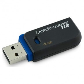   USB Kingston DT112 4GB Black Blue (DT112/4GB) (0)