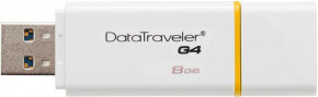  USB Kingston DataTraveler G4 USB 3.0 8Gb White 4