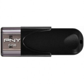  USB PNY 64GB USB2.0 Attache4 Black (FD64GATT4-EF)