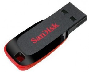  USB Sandisk Cruzer Blade 64GB Black Red (SDCZ50-064G-B35) 4