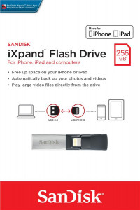  SanDisk 256GB iXpand USB 3.0 / Lightning Apple (SDIX30N-256G-GN6NE) 3