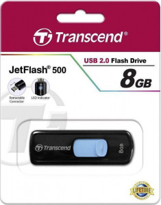  USB Transcend JetFlash 500 8Gb Black 3