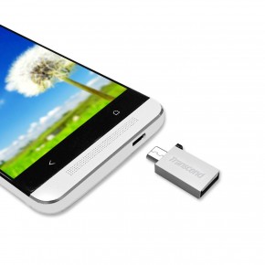  USB USB Transcend JetFlash OTG 380 16GB Silver (TS16GJF380S) 5