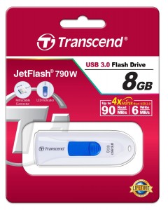  USB 3.0 Transcend JetFlash 790 8GB White (TS8GJF790W) 4