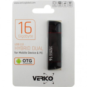  USB 16 Gb Verico Hybrid 16 GB Dual (1UDOV-MKBKG3-NN)