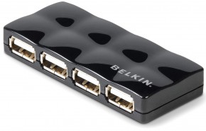 USB HUB Belkin Mobile , USB 2.0,  , Black (F5U404cwBLK)