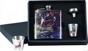  Riversedge Deer Flask shot glasses (988)