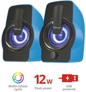   Trust Gemi RGB 2.0 speaker set blue 3