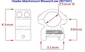    Hawke Matchmount Weaver/Med (921183) 3