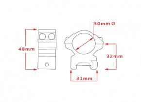    Hawke Matchmount Weaver / 2pc / 30  Med (920808) 3