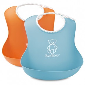  BabyBjorn Soft Bib 2 Orange/Turquoise