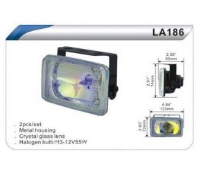   DLAA 186 W/H3-12V-55W/123*72mm 3