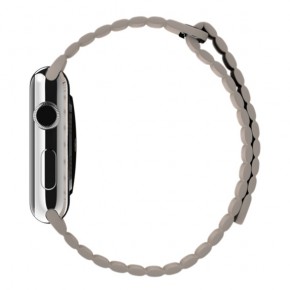   Apple Watch Leather Loop 42mm Large Stone (MMAT2) 5