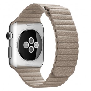   Apple Watch Leather Loop 42mm Large Stone (MMAT2) 6