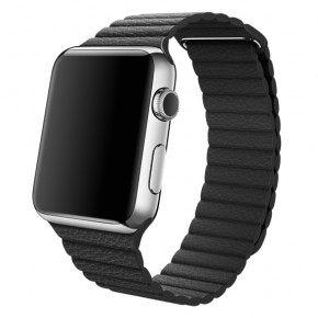   Apple Watch Leather Loop 42mm Medium Black (MMAT2) 4