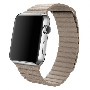   Apple Watch Leather Loop 42mm Medium Stone (MMAT2) 4