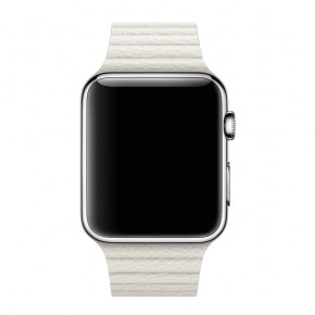   Apple Watch Leather Loop 42mm Medium White (MMAT2) 3