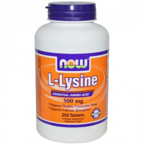  Now Foods L-Lysine, 500 100 