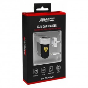    Ferrari 2-USB 2.1A with Apple Connector 30-pin/Lightning Black (FERUCC2UPBL) 4