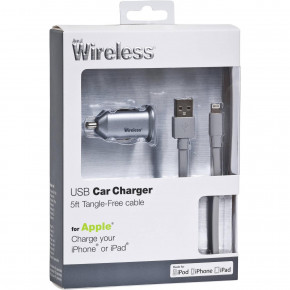    JUST Wireless Lightning Car Charger Grey