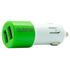    Optima 2*USB (2.1A) Green (40795)