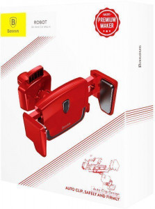   Baseus Robot Air Vent Car Mount Red 3