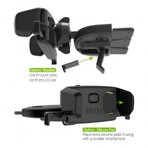  iOttie Easy One Touch Mini CD Slot Universal Car Mount Holder Cradle Black (HLCRIO123) 4
