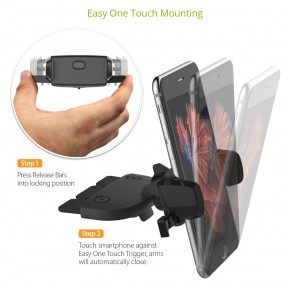  iOttie Easy One Touch Mini CD Slot Universal Car Mount Holder Cradle Black (HLCRIO123) 5