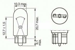  Bosch 24V W5W WV (1987302518) 3