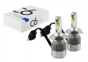  LED  C6 HeadLight H4 12v COB