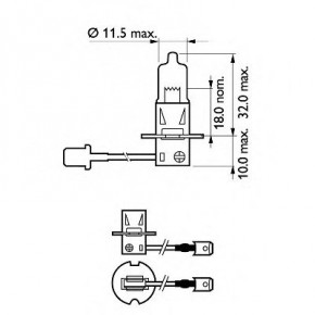  Philips 12336PRB1 H3 55W 12V PK22s Premium 4