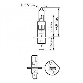  Philips 12425RAC1 H1 85W 12V P14,5s Rally 4