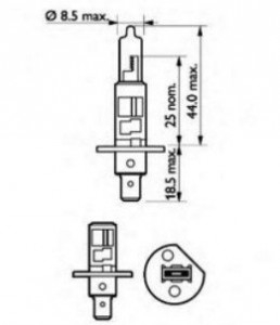  Philips 12454RAC1 H1 100W 12V P14,5s Rally 3