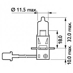  Philips 13336MDC1 H3 70W 24V PK22s MasterDuty 5