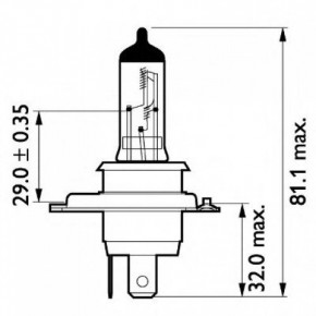  Philips 13342MDC1 H4 75/70W 24V P43t MasterDuty 3