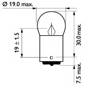  Philips 13821MLCP R5W MasterLife 24V 5W BA15s 3