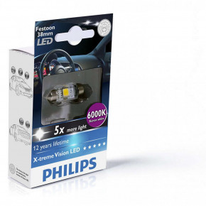   Philips Festoon BlueVision LED T10.5x38 6000K 128596000KX1