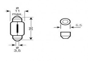  Narva C5W 12V 5W SV8 5 (17125) 4