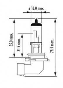  Narva 48095 H10 12v 45w Py20d 3