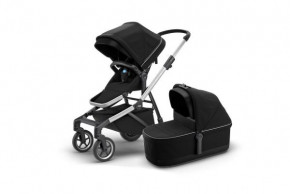   2  1 Thule Sleek + Bassinet (Midnight Black) (TH11000007)