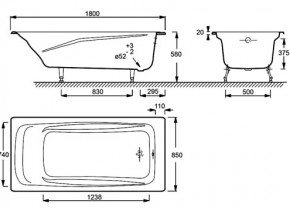  Jacob Delafon Repos 180x85 (E2904-00) 4